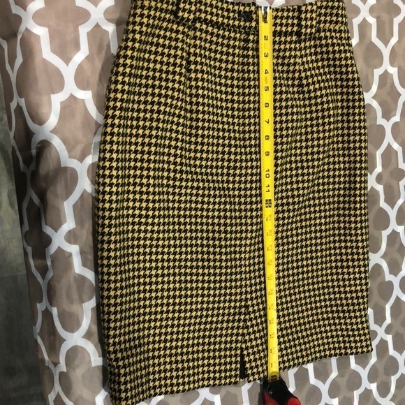 Mondi skirt Vintage‎ plaided black and yellow made in Germany medium - Picture 6 of 7